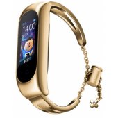 Xiaomi Mi Band 3/ 4/ 5/ 6 auksinė metalinė apyrankė