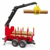 Forestry Trailer with loading Crane and Gra