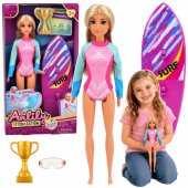 Anlily Surfer Doll in Wetsuit with Surfboard Accessories Set