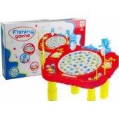 LeanToys Fish Catching Arcade Game Lights Red