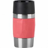 Emsa TRAVEL MUG Compact thermal mug (coral/ stainless steel, 0.3 liters