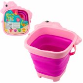 Collapsible Silicone Beach Bucket Unicorn Pink
