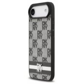 PU Leather Checkered Pattern and Stripe Case iPhone Air Black