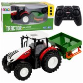 RC Remote Controlled Agricultural Tractor with Seeder Lights Red 1:24