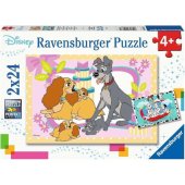 Dėlionė 2x24 Disney mėgstamiausi šuniukai