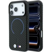 _8456672 BMW M Carbon Printed Ring MagSafe dėklas, skirtas iPhone 18 Pro, juodas