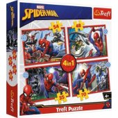 Trefl dėlionė 4-in-1 Heroic Spider-Man / Disney Marvel Spiderman 3438
