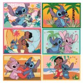 6 kubelių konstravimo kaladėlių dėlionė DISNEY STITCH | Clementoni 40905 | 2+