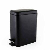 LA041173BLKPEU7 Slimline pedalinė šiukšliadėžė – juoda, 5 litrų