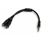 Jack 3.5mm to 2 x Jack 3.5mm Black