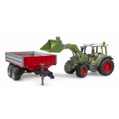 Fendt Vario 211 with front loader and side trailer, model vehi