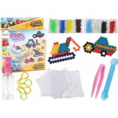 „Pasidaryk pats“ vandens karoliukų rinkinys Magic Beads, 8 spalvos, statybinės transporto priemonės