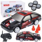 RC Coupe Remote Control Drift Car with Interchangeable Wheels Black 1: