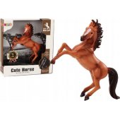 Horse Figurine Brown Gray Horse Standing Stable Farm Cute Horse