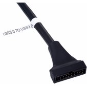 AK-CA-28 USB 19 kontaktų (M) į USB 9 kontaktų (F) 20 cm