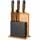 Fiskars 1057552 knife block Slot knife block Bamboo, Plastic, Stainles