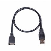 Ilginamasis kabelis USB-A 2.0 0.5m juodas