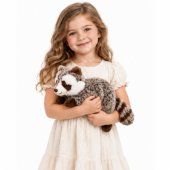 Plush Raccoon Stuffed Animal Cuddly Toy Brown 41 cm