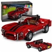 Construction Bricks Classic Car S.Cobra Red Display Case 391 pcs.