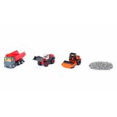 Gift set road construction, toy vehicle