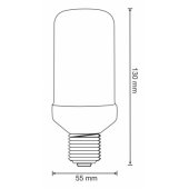 LED lemputė su liepsnos efektu E27 3 W T60 1400 K
