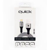 QB-122 USB Lightning kabelis 1,5 m pilkas