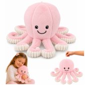 Pliušinis aštuonkojis, minkštas žaislas su elastingais čiuptuvais, rožinis, 50 cm