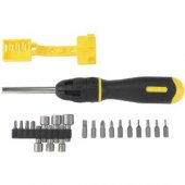 Stanley Bit Screwdriver Set 20 Bits Bit Set (Black/ Yellow)