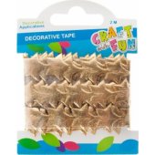 Craft with Fun CF OZDOBA DEK TASMA GWIAZDY 2M/ 2,5CM ZLOT 12/ 288