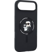 Silicone Karl&Choupette Ring MagSafe iPhone 17 Air Black