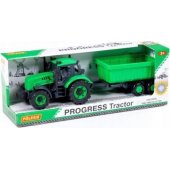 " Polesie Polesie 91284 ""Progress"" inertial tractor with trailer gre