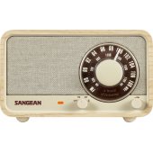 _8221418 Sangean WR-8 nešiojamasis FM radijas, natūralaus medžio korpusas, baltasis uosis