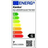 Kanlux LED lemputė GU10 7W reguliuojamo ryškumo IQ-LEDDIM GU10 7W-NW 495lm 400