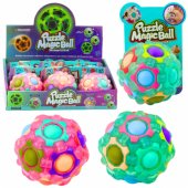 Magic Ball Puzzle fluorescenciniai iškilimai 7cm Mix