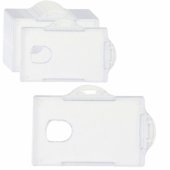 Horizontalus ID kortelės dėklas, iš kieto plastiko, permatomas, 10 vnt.