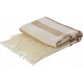 _7595882 Home Styling Collection Koc z frędzlami, w paski, z akrylu,
