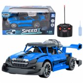 Nuotoliniu būdu valdomas automobilis RC 1:20, šviesos, dūmų efektas, mėlynas