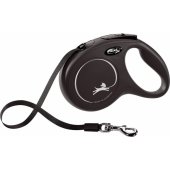 Flexi NEW CLASSIC M juosta 5 m, juoda