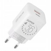 GaN Wall Charger USB-A + USB-C 36W White