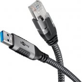 USB-A 3.2 Gen1 plug - RJ-45 plug 3m