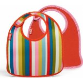 Built Śliniak Mess Mate Baby Pink Stripe 2 szt.