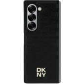 "Repeat Pattern Stack Logo Galaxy Z Fold 6" Black