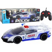 Policijos sportinis automobilis, nuotoliniu būdu valdomas, RC, mastelis 1:16, su šviesomis