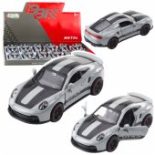 Metalinė lenktyninė mašinėlė atidaromomis durelėmis, pilka GTRS 1:43