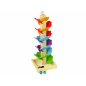 Wooden Tree Ball Track Ball Slide Leaves