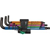 Wera 950/ 9 Hex-Plus Multicolour 1 - šešiakampių raktų rinkinys, metrinis, BlackLaser
