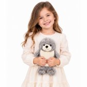 Plush Seal Cuddly Toy – White and Grey, 30 cm