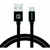 "Textile Quick Charge Micro USB 3.0m" Black