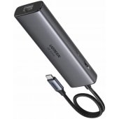 USB-C 6-in-1 HDMI USB-C USB-A Ethernet Hub - Gray
