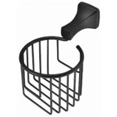Wall-mounted toilet paper holder black